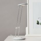 Candeeiro de secretaria branco de plástico, Mariama, 3,3W, LED 3000K, com interruptor