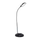 Candeeiro de secretaria preto de plástico, Marenthe, 2W, LED 6000K, com interruptor