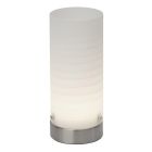 Candeeiro de mesa branco de vidro, Mexi, 3W, LED 3000K, com interruptor