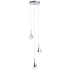 Candeeiro suspenso cromo clássico, Emma, 5W, LED 3000K