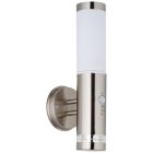 Candeeiro de parede exterior com sensor de movimento cromo de plástico, Sage, 4W, LED 3000K, IP44