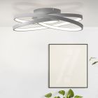 Candeeiro de teto cinzento design, Milou, 40W, LED 3000K