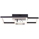 Candeeiro de teto preto design, Volkert, 22W, LED 3000K