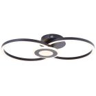 Candeeiro de teto preto design, Volkert, 24W, LED 3000K