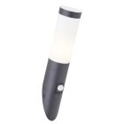 Candeeiro de parede exterior com sensor de movimento preto de metal, Meis, IP44