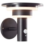 Candeeiro de parede exterior solar preto moderno, Lonneke, 3W, LED 3000K, IP44