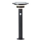 Candeeiro de pé exterior solar preto moderno, Lonneke, 3W, LED 3000K, IP44