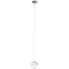 Candeeiro suspenso cromo design, Emmely, 7W, LED 3000K