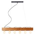 Candeeiro suspenso castanho rústico, Rasha