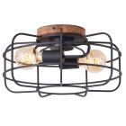Candeeiro de teto preto industrial, Taede