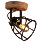 Foco de teto preto industrial, Calvin