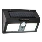Candeeiro de parede exterior solar preto de plástico, Albert, 8W, LED 6000K, IP65