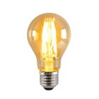 Lâmpada LED E27 Olucia dimerizável, A60, 5W, vidro âmbar, 2400k