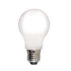 Lâmpada LED E27 Olucia dimerizável, A60, 5W, vidro branco, 4000k
