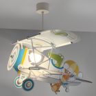 Candeeiro suspenso quarto infantil de plástico multicolorido, Crocodile plane