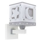 Candeeiro de parede quarto infantil cinzento de plástico, Moonlight