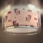 Plafon quarto infantil de plástico rosa, Unicorn