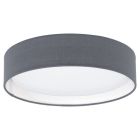 Plafon cinzento de tecido, Abano, 12W, LED 3000K