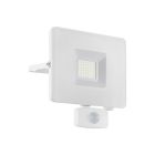 Candeeiro de parede exterior com sensor de movimento branco de alumínio, Joey, IP44