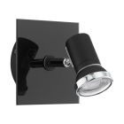 Foco de teto preto de aço, Jasmijn, IP44