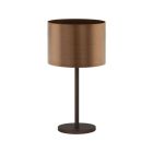 Candeeiro de mesa castanho de plástico, Noor, com interruptor