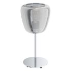 Candeeiro de mesa cromo de aço, Gauke, com interruptor