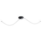 Plafon preto de aço, Allal, 12W, LED 3000K