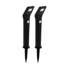 Foco com estaca preto de plástico, Zora, 1W, LED 3000K, IP44