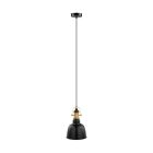 Candeeiro suspenso preto de metal, Alain