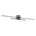 Plafon preto de plástico, Vidya, 20W, LED 4000K, regulável em 3 níveis