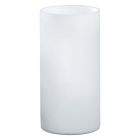 Candeeiro de mesa branco de vidro, Basken, com interruptor