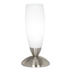 Candeeiro de mesa níquel de vidro, Enland, com interruptor