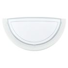 Aplique de parede branco de vidro, Agena