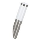 Candeeiro de parede exterior com sensor de movimento prateado de plástico, Carlein, IP44