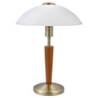 Candeeiro de mesa bronze de madeira, Miam, com dimmer tátil