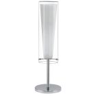 Candeeiro de mesa cromo de vidro, Barceno, com interruptor