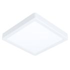 Candeeiro de teto inteligente branco de plástico, Geraldo, 16,5W, LED ajustável de branco quente a branco frio, IP44