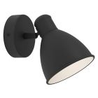 Candeeiro de parede para casa de banho preto de aço, Priscilla, IP44