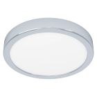 Candeeiro de teto para casa de banho cromo de plástico, Geraldo, 17W, LED 3000K, IP44
