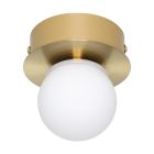 Candeeiro de teto dourado de aço, Escha, 3,3W, LED 3000K