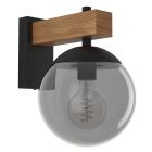 Candeeiro para exterior cinzento de vidro, Boris, IP44