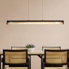 Candeeiro suspenso preto de cristal, Aarnoud, 6W, LED ajustável de branco quente a branco frio, com dimmer tátil