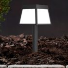 Foco de jardim solar preto de plástico, Imelda, 7,5W, LED 3000K, IP65
