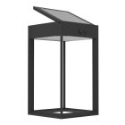 Candeeiro de parede exterior solar preto de plástico, Hubrecht, 6,5W, LED 4000K, IP65