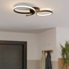 Candeeiro de teto preto de alumínio, Thekla, 21W, LED 3000K