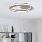 Plafon castanho de plástico, Madhvi, 20W, LED ajustável de branco quente a branco frio, com comando à distância