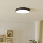 Candeeiro de teto inteligente preto de plástico, Germen, 15W, LED RGBW, com comando à distância