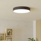 Candeeiro de teto inteligente preto de plástico, Germen, 26W, LED RGBW, com comando à distância