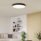 Candeeiro de teto inteligente preto de plástico, Germen, 36,5W, LED RGBW, com comando à distância