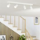 Candeeiro de teto inteligente branco de alumínio, Mayke, 3,7W, LED RGBW